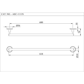 Towel Rail 600mm Long