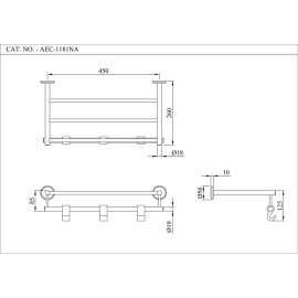 Towel Shelf 450 mm long