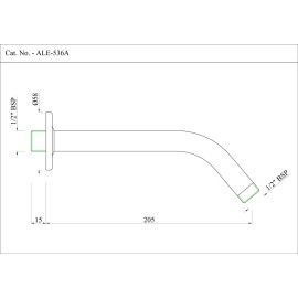 Shower Arm 240 mm Long