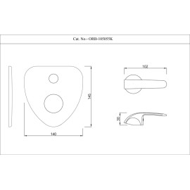 Exposed Parts Kit of Single Lever Diverter