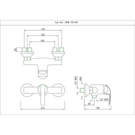 Single Lever Exposed Shower Mixer