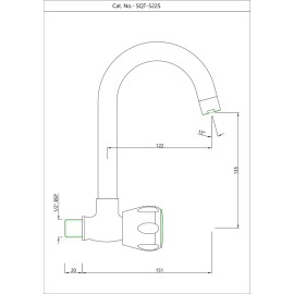 Sink Cock with Swinging Pipe Spout