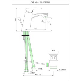 Single Lever Basin Mixer with Popup Waste