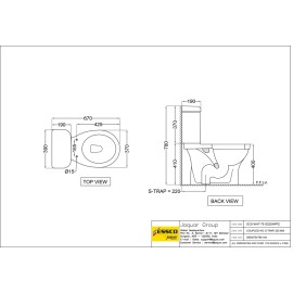 Bowl with Cistern for Coupled WC