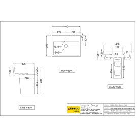 Wall Hung Basin With Half Pedestal 