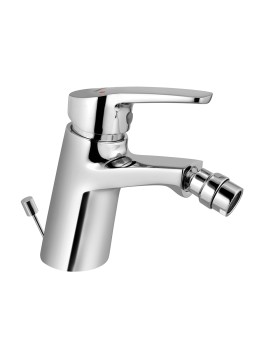 Single Lever 1-Hole Bidet Mixer with Popup Waste System