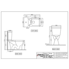 Bowl with Cistern for Coupled WC