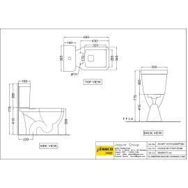 Bowl with Cistern for Coupled WC