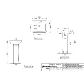 Wall Hung Basin with Full Pedestal