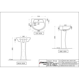 Wall Hung Basin with Full Pedestal